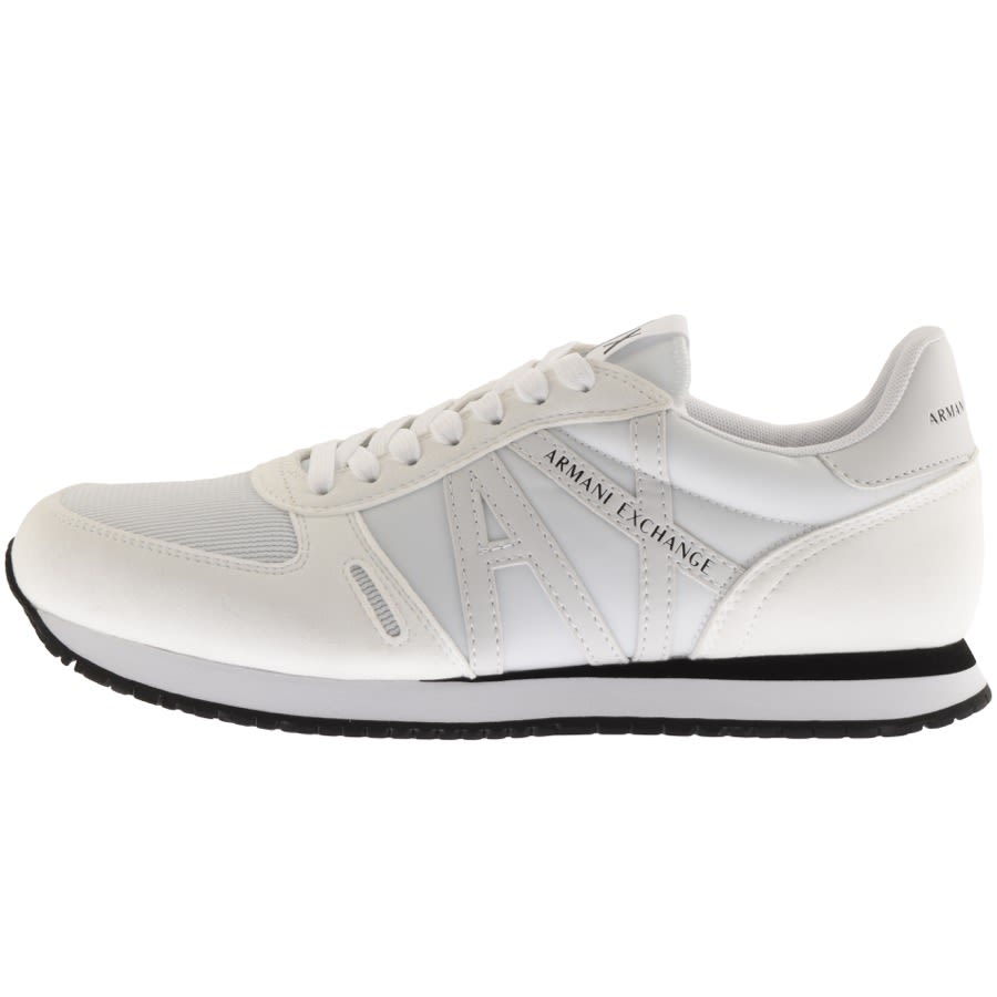 Alternative Image for ProductArmani Exchange Logo Trainers White1